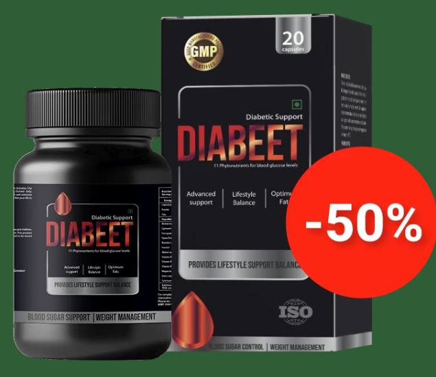 Diabeet Supplement Bottle & Box